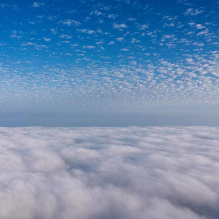 Scenery above the clouds