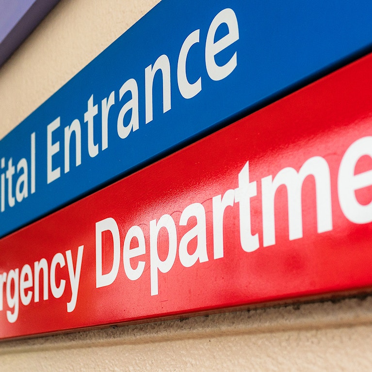 Hospital Emergency Department sign