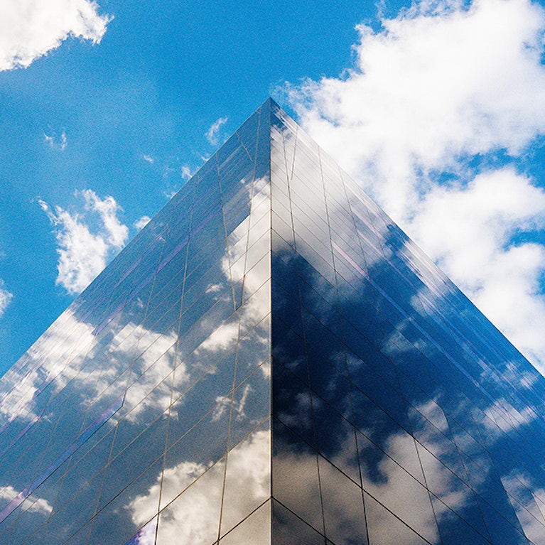 Reflections of clouds in the sky