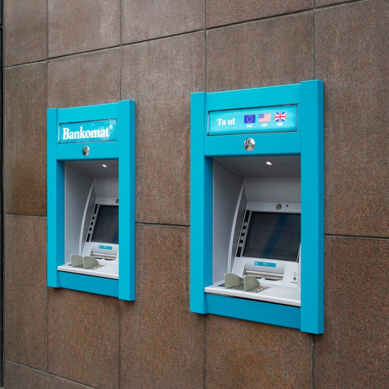 Bankomat ATM on street