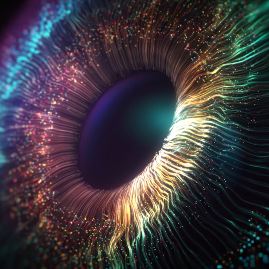 Digital art depiction of an eye